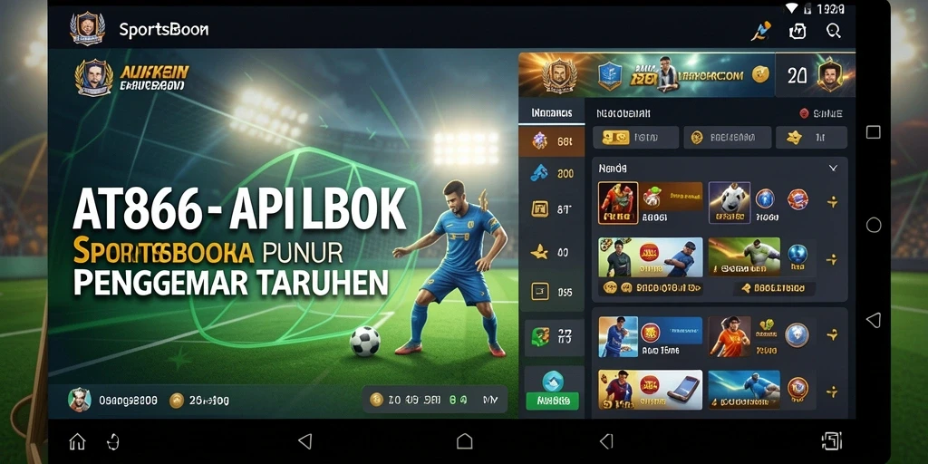 Tampilan menarik dari aplikasi Sportsbook AT866 dalam aksi taruhan.
