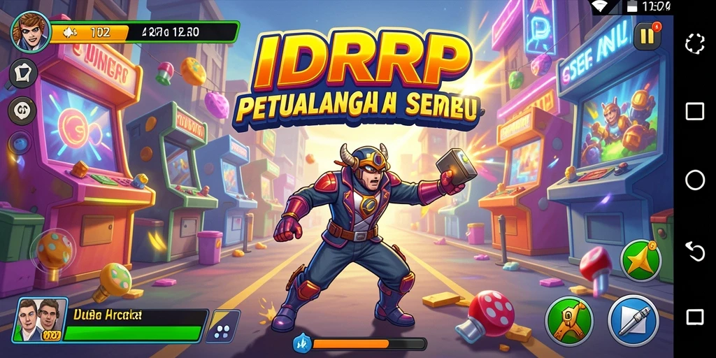 Tampilan gameplay arcade yang seru dan dinamis.