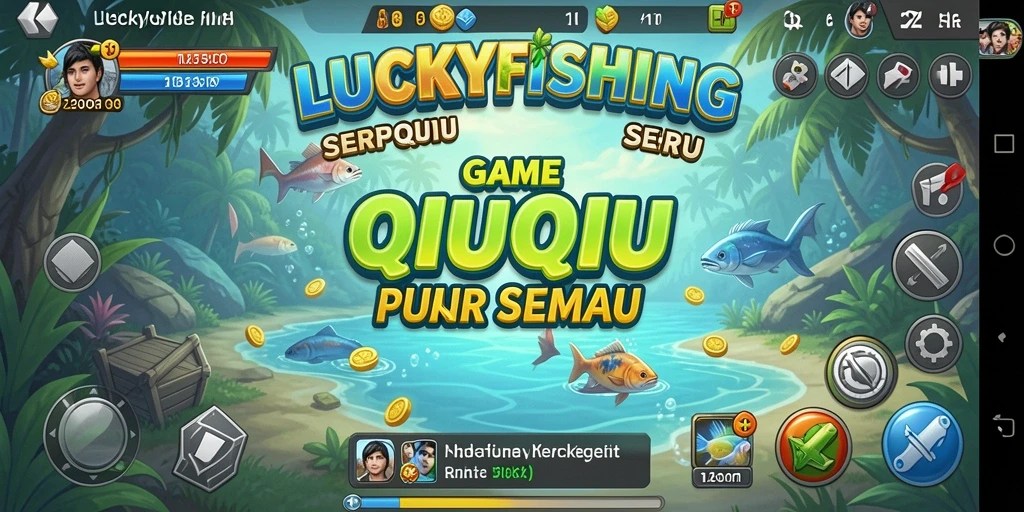 Tampilan gameplay seru dari LUCKYFISHING dengan kartu QiuQiu.