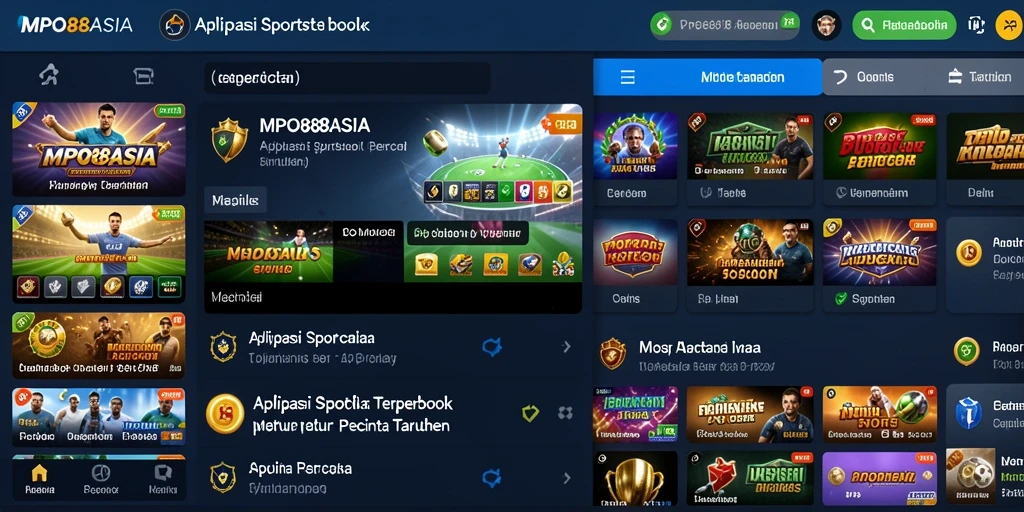 Tampilan utama gameplay taruhan Sportsbook di MPO88ASIA.