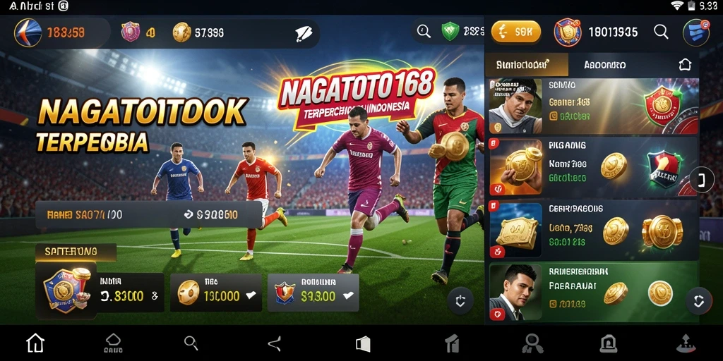 Tampilan utama aplikasi NAGATOTO168 dengan fitur Sportsbook yang menarik.