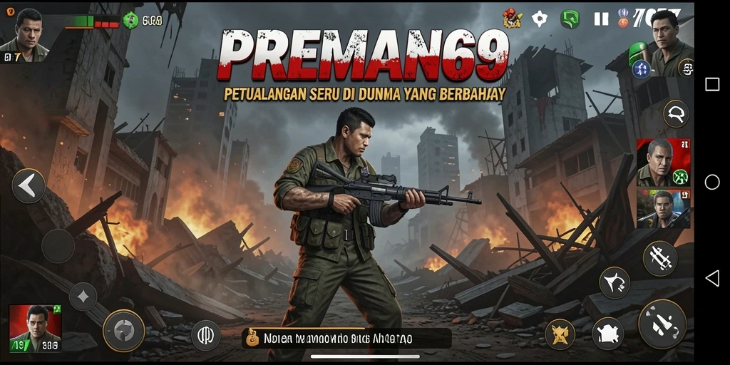 Tampilan gameplay seru di dunia petualangan PREMAN69.