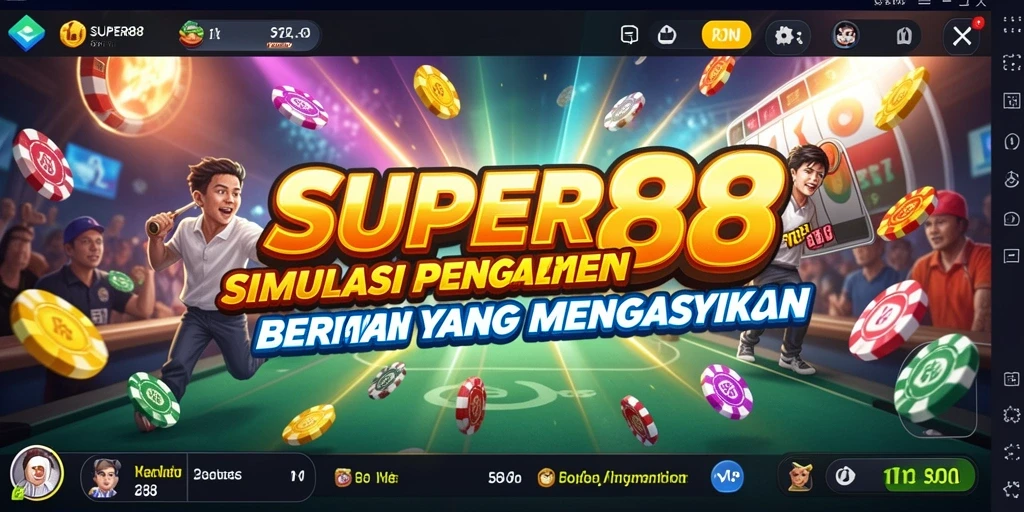 Tampilan gameplay <strong>SUPER88</strong> dengan karakter dan lingkungan interaktif.